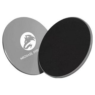 MICHAEL FITNESS 麥克健身 健身平面紋滑行盤/健身盤/運動滑盤 2片, 灰色, 單一商品