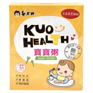 郭老師 寶寶粥 五色蔬菜雞, 適合6-18個月寶寶使用, 300g, 1盒