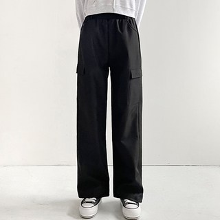 jalbba jean 女款 Solti 刷毛防風工裝長版鬆緊褲