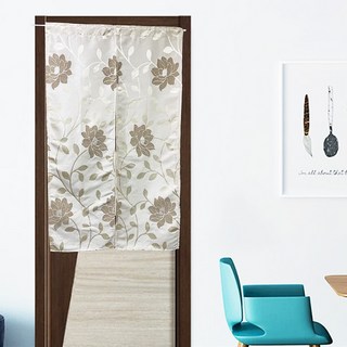 J&N 雪蓮雙開式長門簾 150 x 90cm 米色，優雅花紋設計，雙開方便進出，提升居家美感與隱私