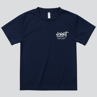 CR3MENT 男女通用 Essential 街頭風 Logo 乾爽 涼感 透氣 圓領 短袖 涼感T恤, 海軍藍