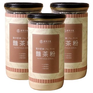 GreenMarket 菓青市集 古早味麵茶粉 400g 傳統風味 無添加 沖泡即食, 3罐