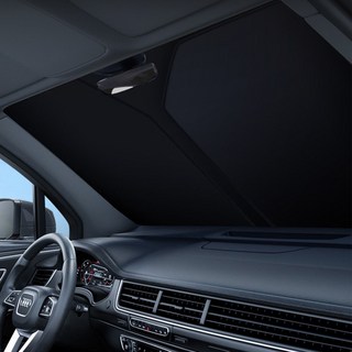 iamdue Sunbrella 車用遮陽罩 覆蓋型, 黑色, 1個