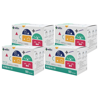 MEDTECS 美德醫療 成人醫用口罩, 分享綠, 50片, 4盒