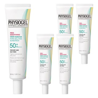 PHYSIOGEL 潔美淨 CICA毛孔隱形防曬乳 SPF50+ PA+++, 30ml, 5條