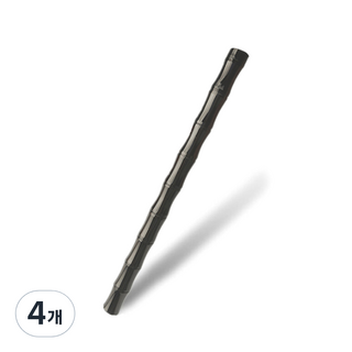 미니제이드 대나무 타입 금속 펜 0.5mm, 블랙, 4개