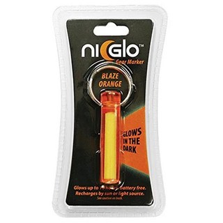 NiGlo Gear Maker Glows 螢光蓄光 附扣件 + 鑰匙圈 5 x 1cm 8g 橘色, 1個