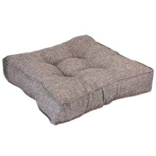 仿亞麻 加厚加高 方形坐墊, 亞麻灰, 40x40 cm