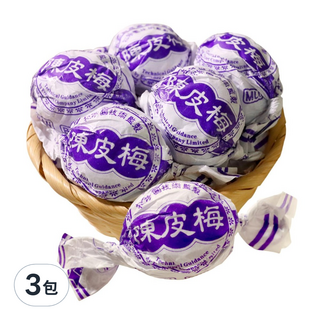 GreenMarket 菓青市集 陳皮梅 蜜餞, 3包, 200g