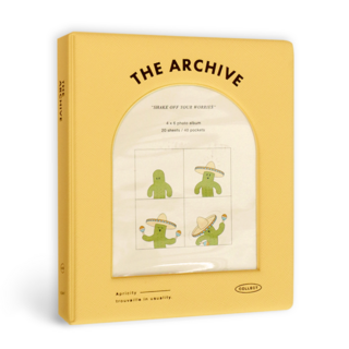 ICONIC Archive 自拍相簿 四格照片寫真相冊, 20張, 01 卡士達黃