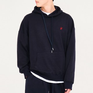 BEVERLY HILLS POLO CLUB 比佛利保羅 男女通用日常寬鬆版刺繡logo長袖連帽T恤 CPG8T00