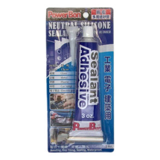 PowerBon 錫宏興業 3oz 中性矽酮密封膠 黏合/填縫/密封/防水, 1條