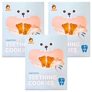 CHOKO 俏菓 磨牙餅 7個月以上寶寶適用 5g x 10包入, 原味, 50g, 3盒