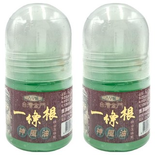 金牌一條根 古早味 一條根神風油滾珠瓶 2罐組 (舒緩疲勞、滾珠設計、草本精華), 1入, 2罐