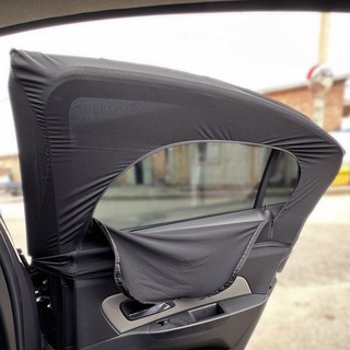 Fine Goods 拉鍊式車用遮陽罩2.0 後車窗防蚊網, 黑色