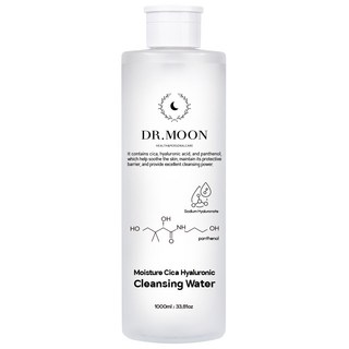 DR.MOON 水潤積雪草玻尿酸卸妝水, 1L, 1個