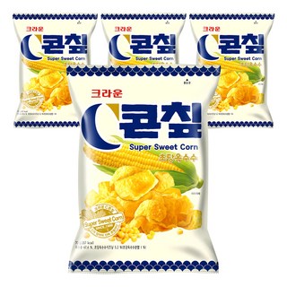 CROWN 皇冠 Corn Chips甜玉米脆片, 4包, 70g