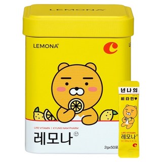 LEMONA 萊蒙娜 Kakao Friends維他命C粉隨身包 50條入, 100g, 1組