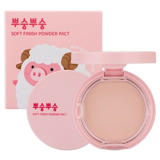 me.factory Soft Finish 蜜粉餅 控油 提亮膚色 含珊瑚粉 甜蜜桃子香味, Pink, 1個