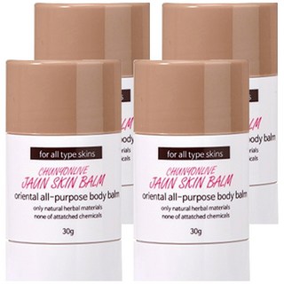 천연라이브 자운스킨밤 스틱형, 30g, 4개