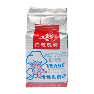 白玫瑰牌 活性乾酵母 麵包饅頭發酵用, 500g, 1包