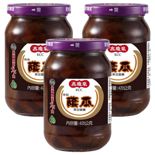 高慶泉 蔭瓜 精製黑豆蔭, 420g, 3罐