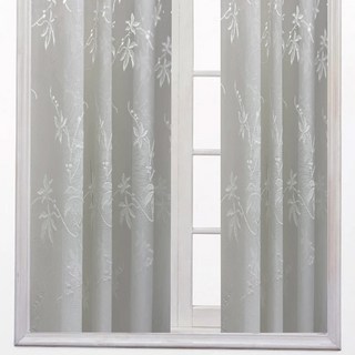 J&N 花簇德國進口窗紗拉摺簾, 白色