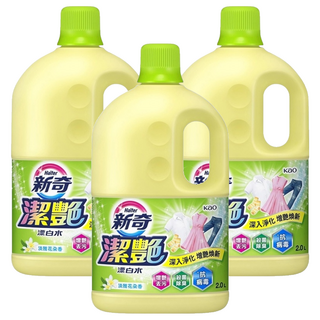 Haiter 新奇 台灣公司貨 漂白水 淡雅花朵香 綠色, 2L, 3桶