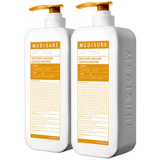 메디슈어 맥주 효모 탈모 샴푸, 1L, 2개