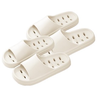 BEAUTY DISPLAY 美得像專櫃 鏤空浴室拖鞋, 白色, 2雙