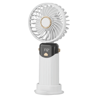 6段手持usb折疊迷你超靜音充電風扇, F601, 冰川白