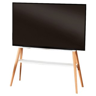 엘디엘마운트 벽면 밀착 이젤형 TV 거치대 삼성 LG 호환 선반 티비 스탠드 화이트, APL-FS44WS, 1개