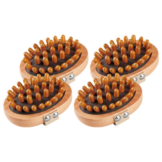 小麥購物 氣囊經絡按摩刷 Set 木質 深色, G554, 4個