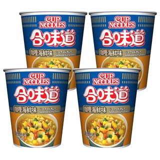 NISSIN 日清 CUP NOODLE 合味道 咖哩海鮮味杯麵 71g, 4入