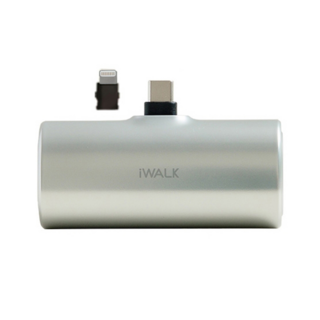 Iwalk Battery Twins雙頭行動電源 4900mAh Type-C/Lightning, TWINS, 輝耀銀