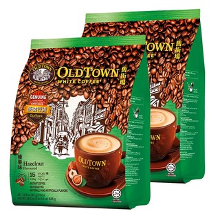OLDTOWN WHITE COFFEE 舊街場白咖啡 3合1榛果味白咖啡 15條裝 融入榛果香味, 35g, 15包, 2袋