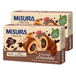 MiSURA 巧克力夾心全麥可頌麵包, 2盒, 308g