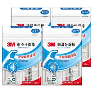 3M 細滑牙線棒, 17mm, 35支, 4袋