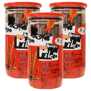 黑師傅 捲心酥 黑糖口味 香脆酥口, 200g, 3罐
