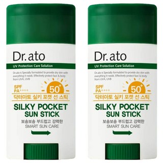 닥터아토 실키 포켓 선 스틱 SPF50+ PA++++, 17g, 2개