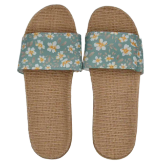 小花亞麻拖 Set 3雙 (39-40)