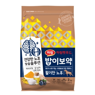 하림펫푸드밥이보약 강아지 기능성 사료, 시니어, 2kg, 1개