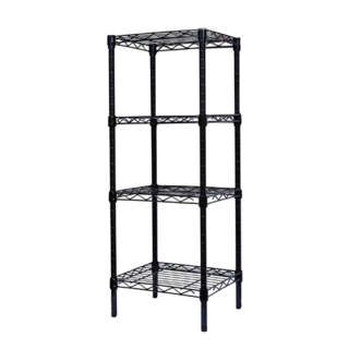 YO-LIFE 迷你架, 40 x 25 x 90cm, 烤漆黑, 4層