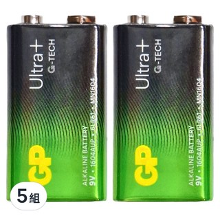 GP Batteries 超霸 9V Ultra Plus電池, 5組, 2顆