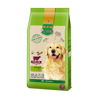 Petlife 寶多福 成犬專用美食犬餐 乾飼料 添加納豆菌, 牛肉, 3.5kg, 1袋