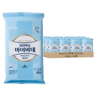 Kleenex Mybidet 攜帶用廁所濕紙巾, 1包, 30包