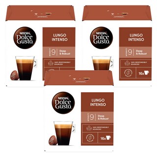 NESCAFE 雀巢咖啡 Dolce Gusto 多趣酷思 美式濃縮黑咖啡膠囊, 9g, 16個, 3盒