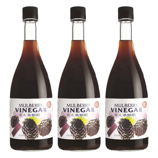 十全 美人桑椹醋 香醇濃郁口感 低熱量享受 高倍數濃縮果醋, 600ml, 3瓶