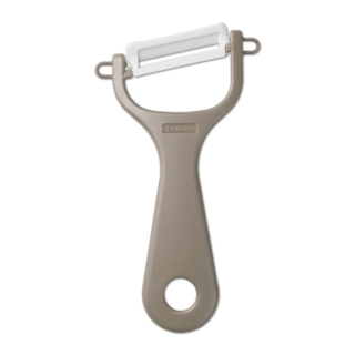 KyOCERa 京瓷 斜口陶瓷削皮刀 CP-NA09 15.5 × 8.4 × 1.6cm, 奶茶色, 1個