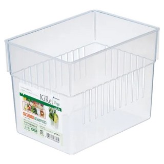 inomata 冰箱蔬果無分隔收納盒, 12.8 x 18.1 x 14cm, 1個